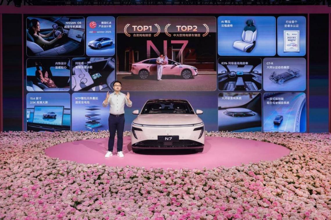 東風日產N7玫瑰摩卡內飾成“破圈利器”,單月交付破萬創合資純電新紀錄